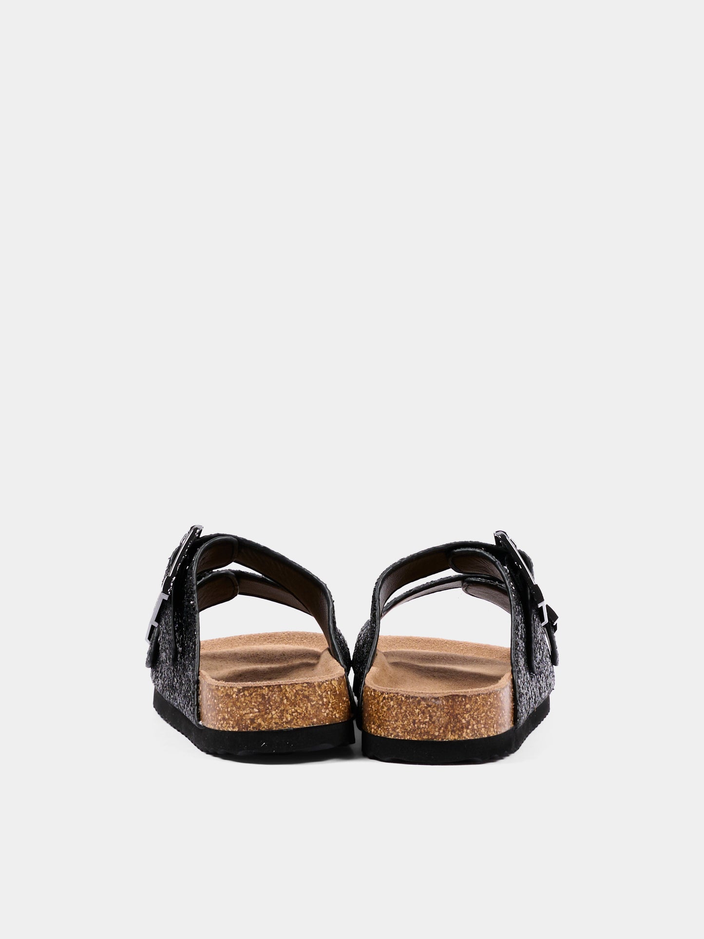 Sandali neri glitterati per bambina,Colors Of California,HC 2415N BLA