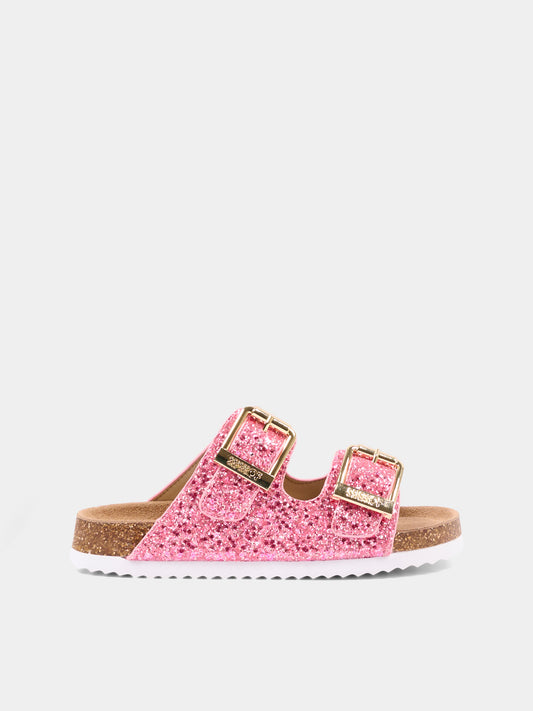 Sandali rosa glitter per bambina,Colors Of California,HC 2415N SUNC