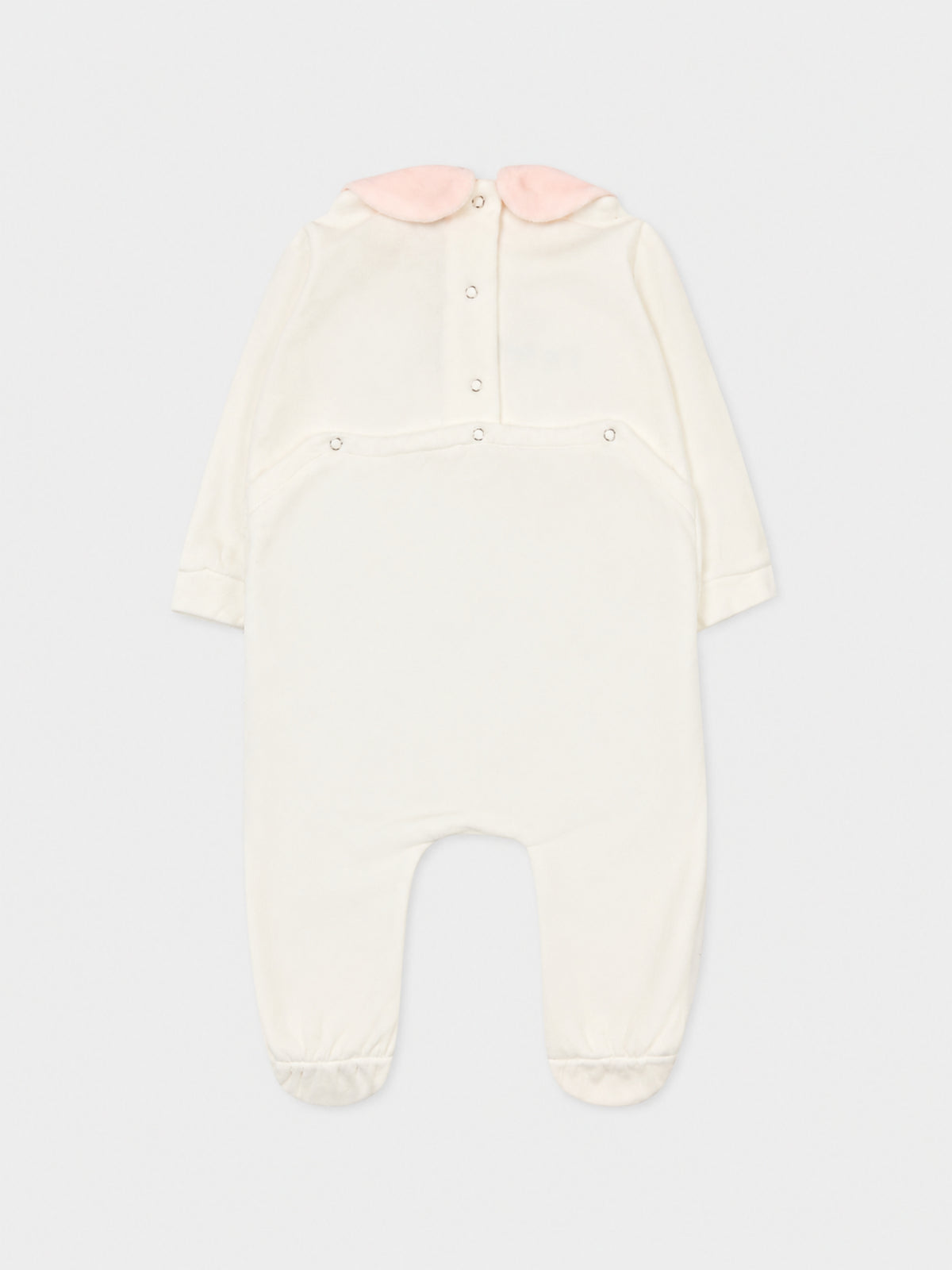 Tutina bianca per neonata con agnellino e collana,Le Boo Beebè,CB011 2030