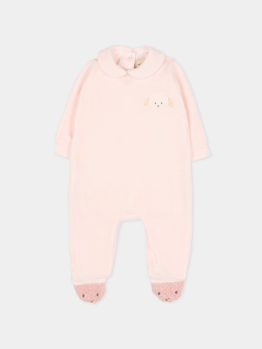 Tutina rosa per neonata con agnellino,Le Boo Beebè,CB012 30