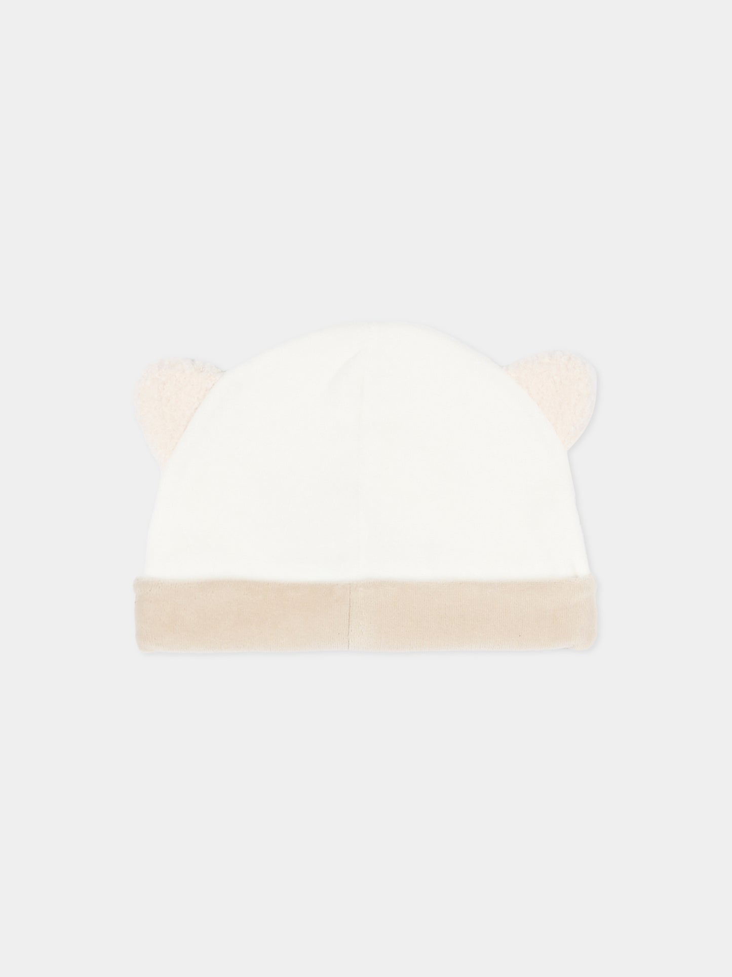 Cappello avorio per neonati con orecchie,Le Boo Beebè,CCB011 21
