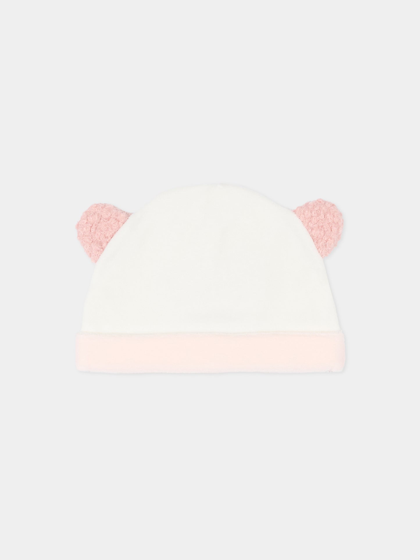 Cappello avorio per neonata con orecchie,Le Boo Beebè,CCB011 30