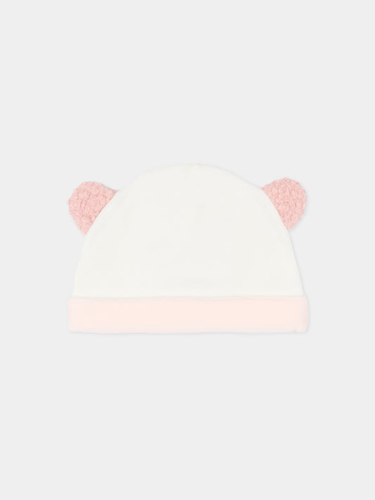 Cappello avorio per neonata con orecchie,Le Boo Beebè,CCB011 30