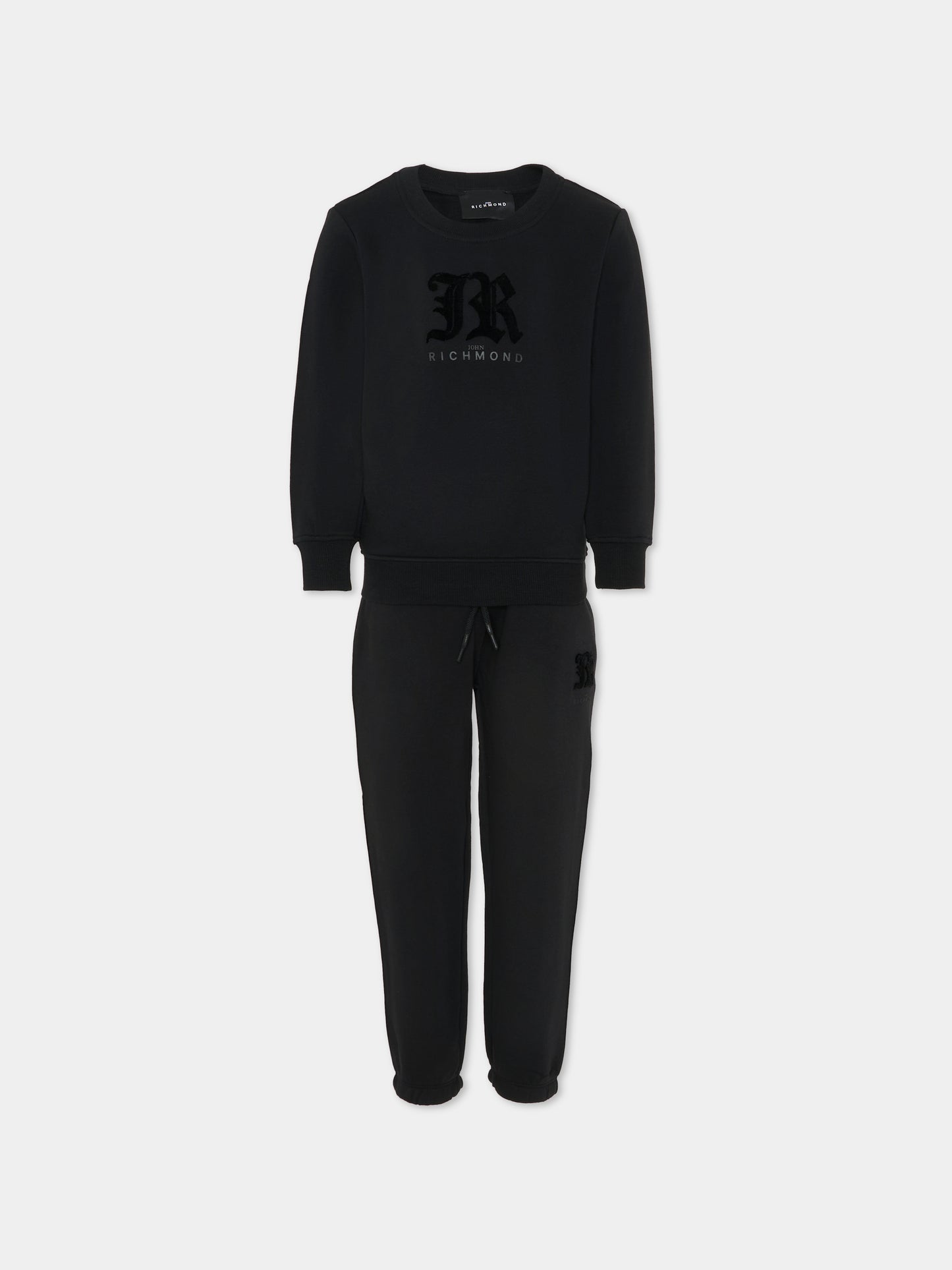 Completo nero per bambino con logo,Richmond,RBA25002CF BLACK