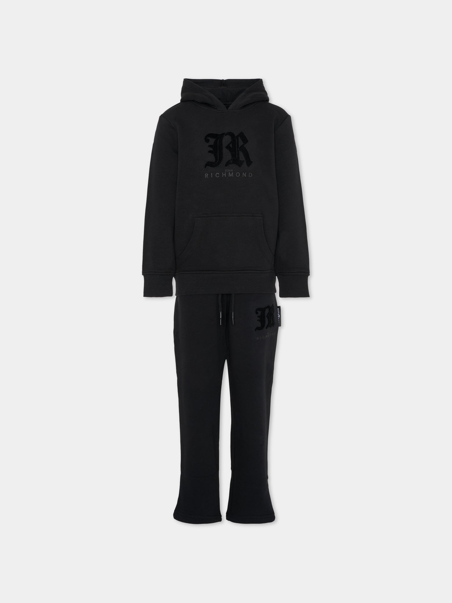 Completo nero per bambino con logo,Richmond,RBA25005CF BLACK
