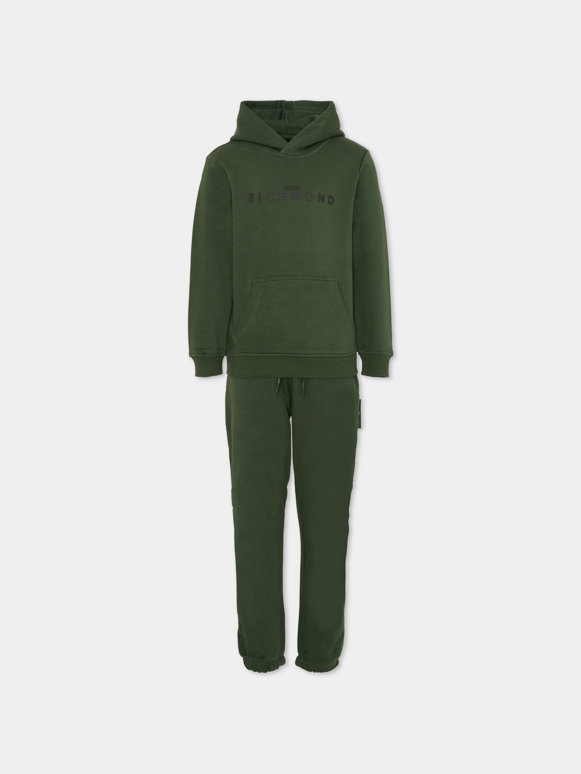 Completo verde per bambino con logo,Richmond,RBA25007CF FOREST NIGHT