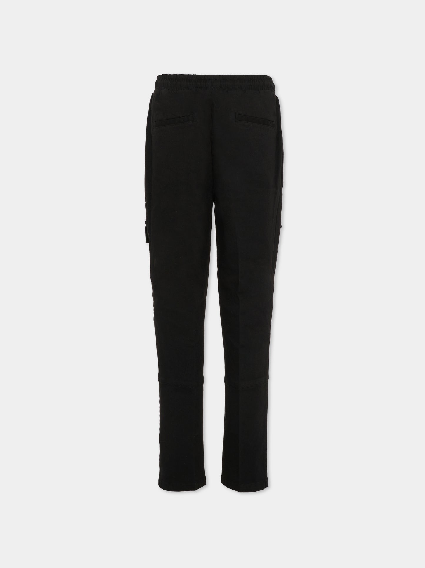 Pantaloni neri pe bambino con logo,Richmond,RBA25148PA BLACK