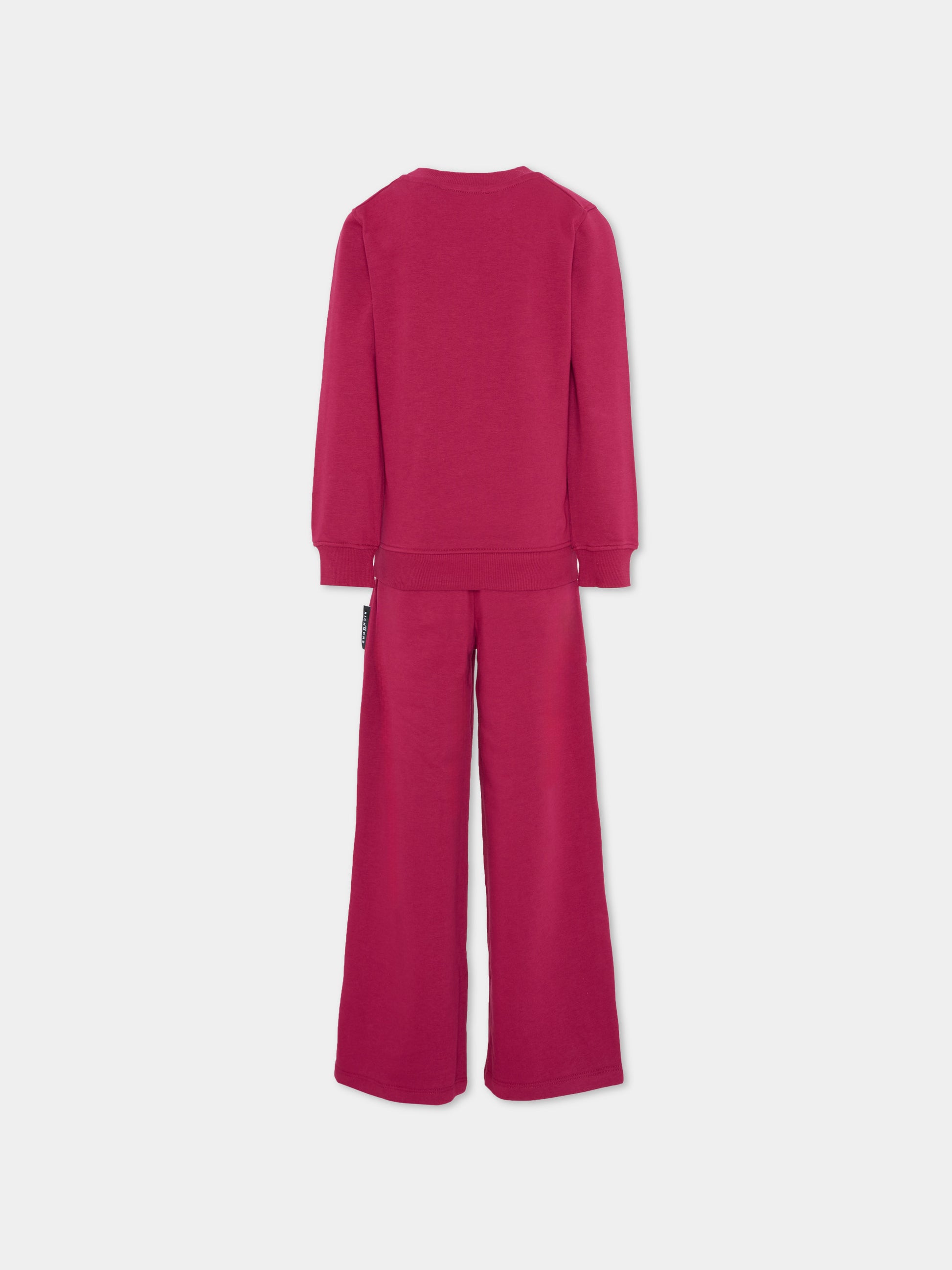 Completo rosso per bambina con logo,Richmond,RGA25007CF RED PLUM