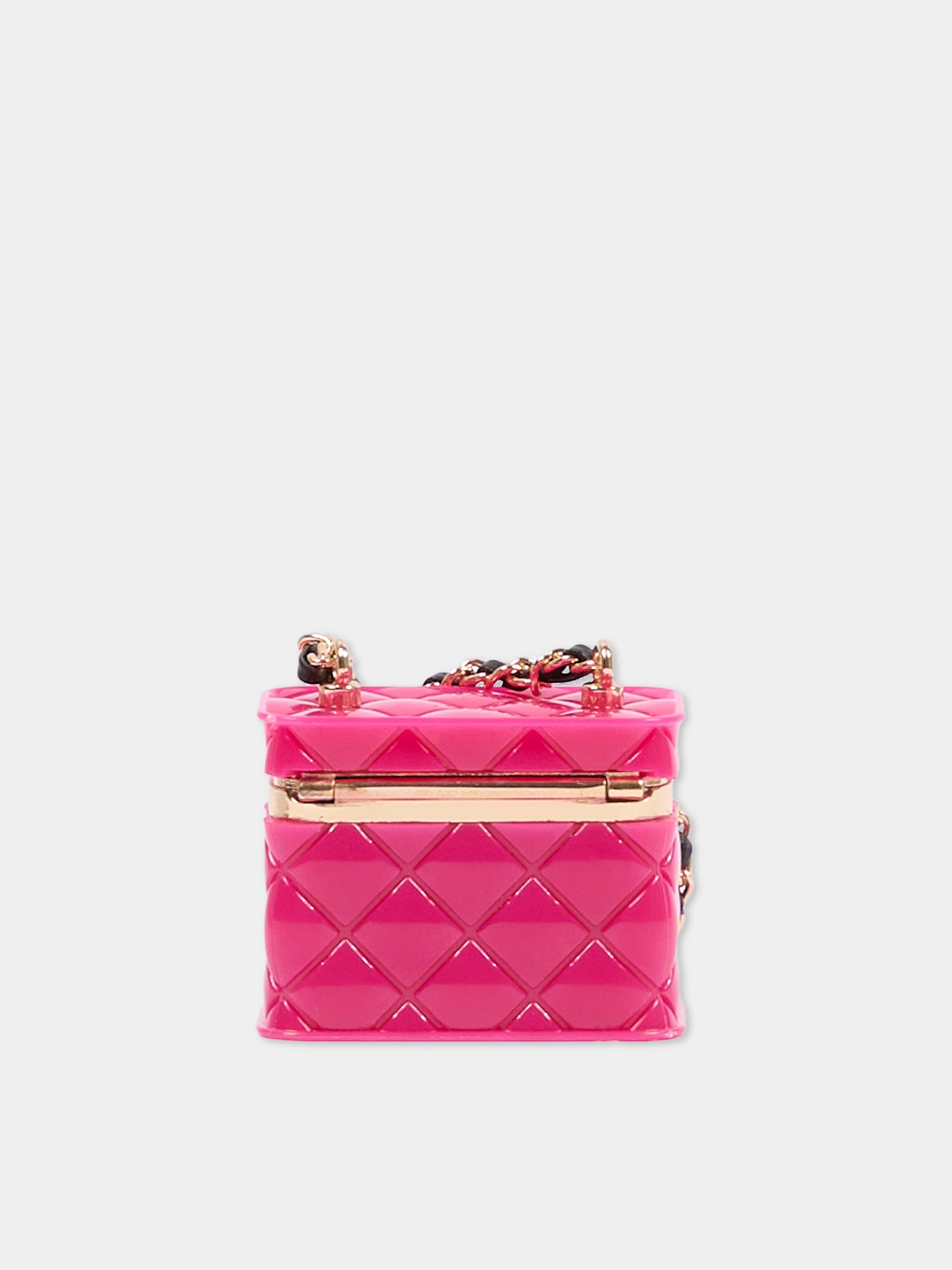 Micro Borsa fucsia per bambina con logo oro,Richmond,RGA25026BO HONEYSUCKLE