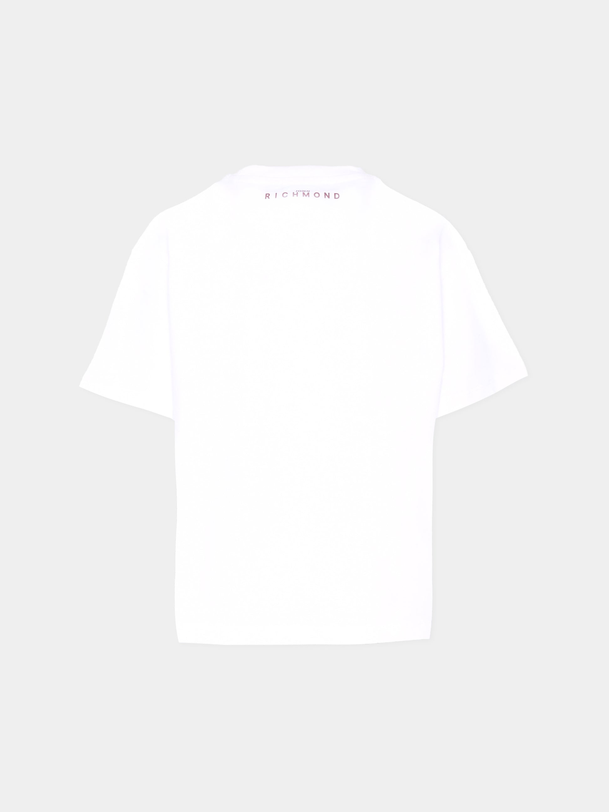 T-shirt bianca per bambina con logo,Richmond,RGA25115TS WHITE