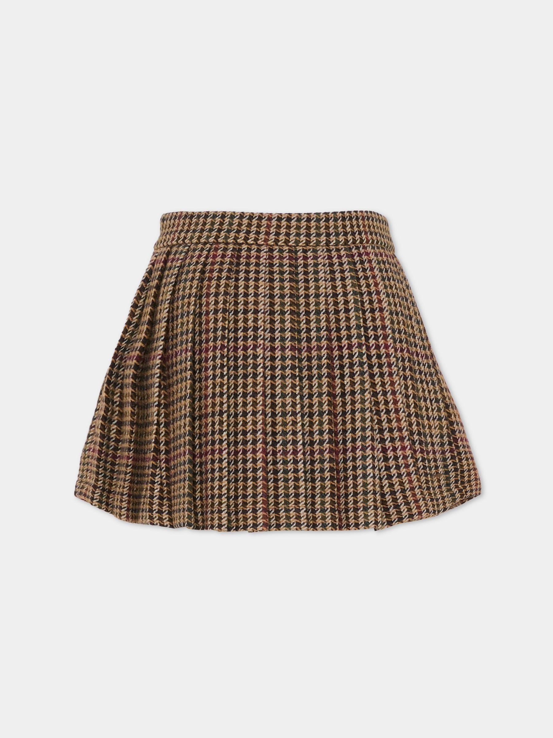 Gonna multicolor per bambina con logo,Richmond,RGA25120GO P.D.POULE-EGGPLANT