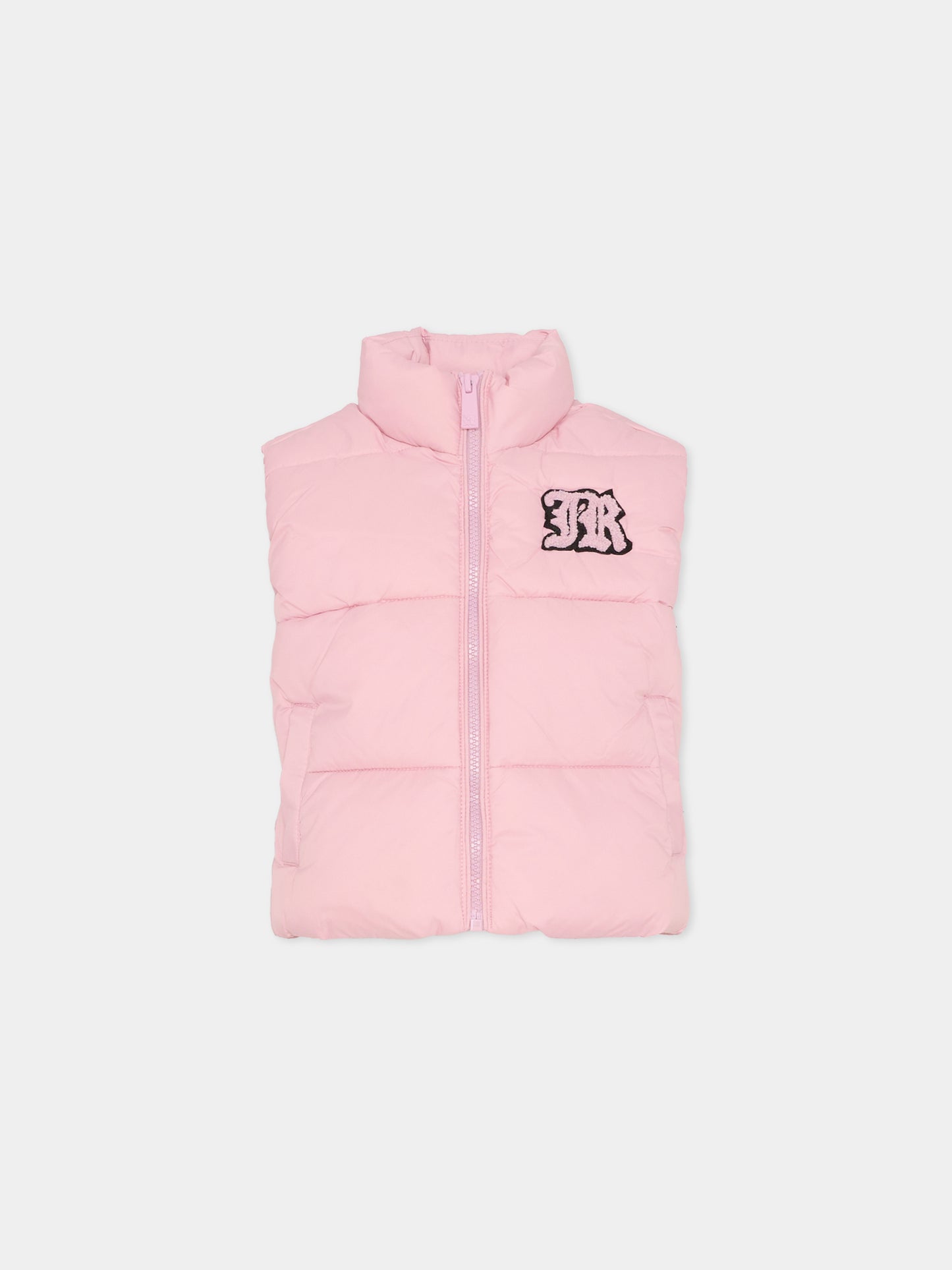 Gilet lilla per bambina con logo,Richmond,RGA25232PI LILAC FRAGRANT