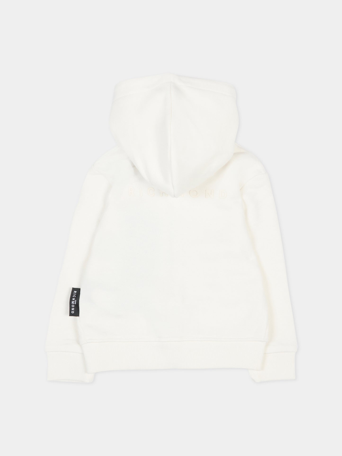 Felpa bianca per neonata con logo,Richmond,RIA25025FE OFF-WHITE