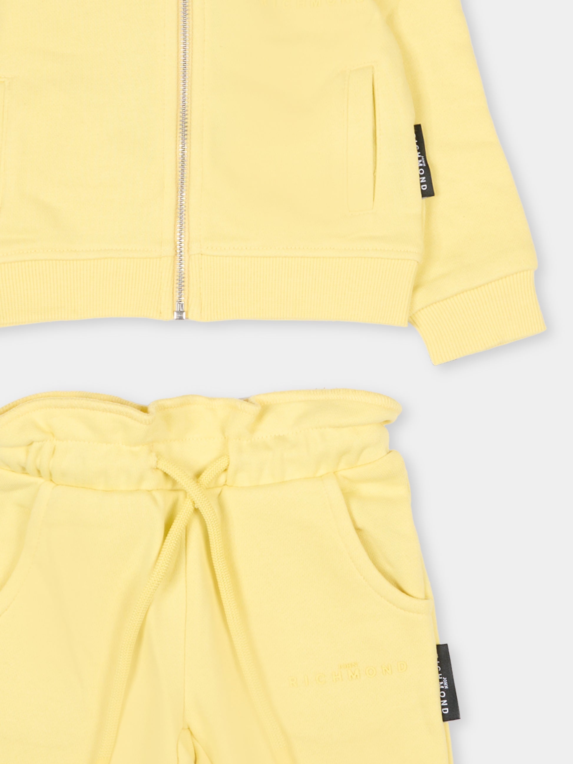 Completo giallo per neonata con logo,Richmond,RIA25027CF CUSTARD