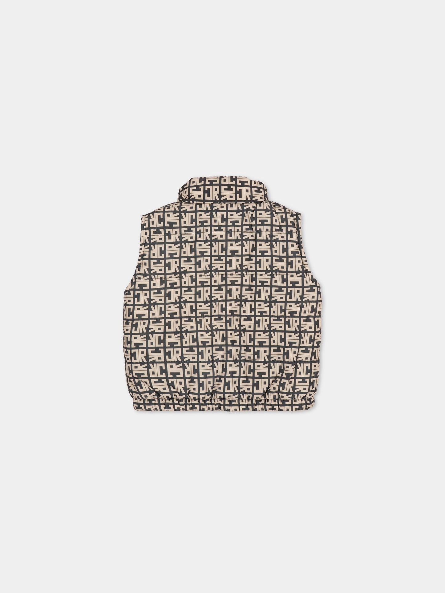 Gilet reversibile azzurro per neonato con logo,Richmond,RIA25050PI JR MONOGRAM BLUE