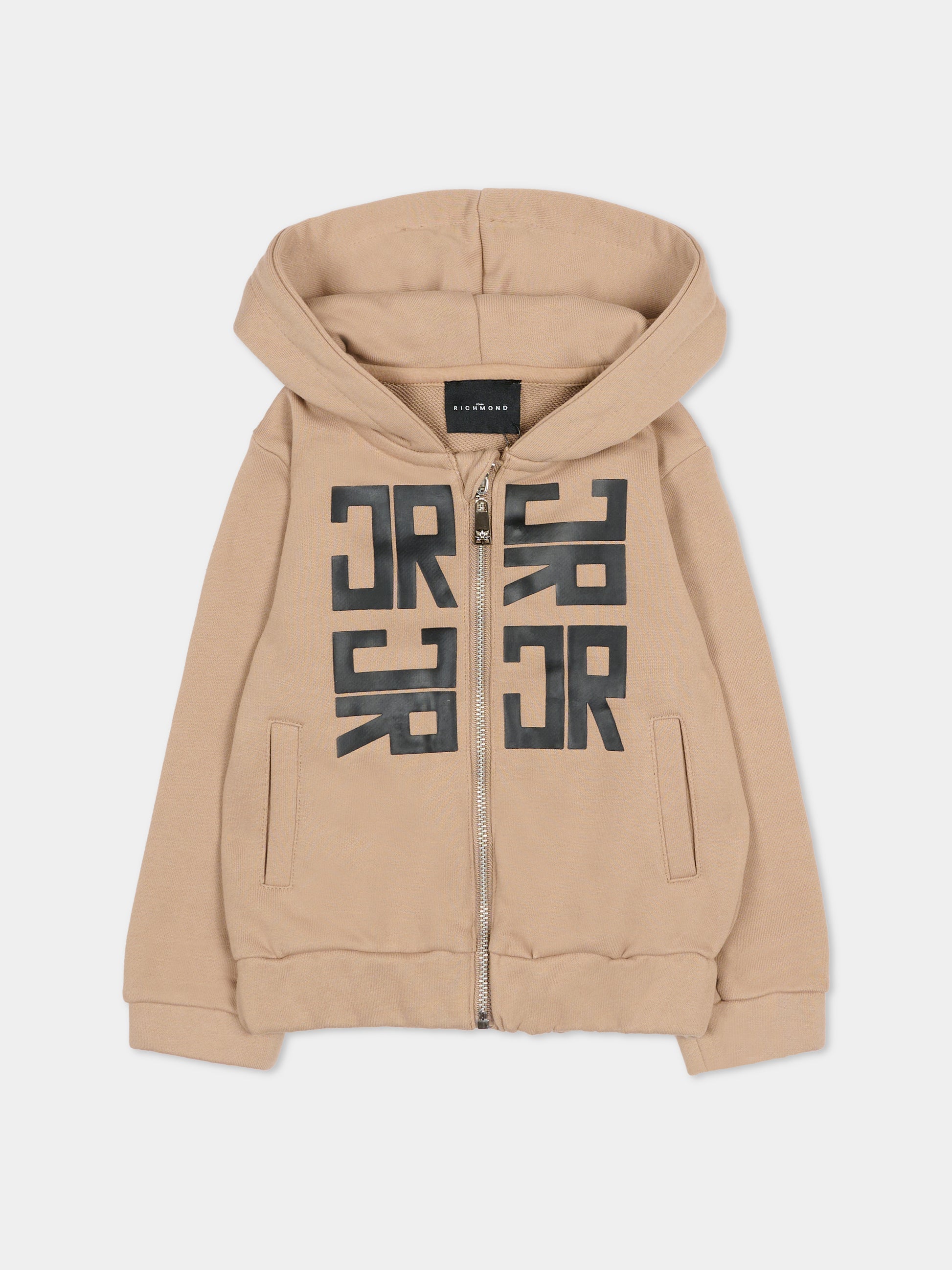 Felpa beige per neonato con loghi,Richmond,RIA25052FE TRENCH COAT