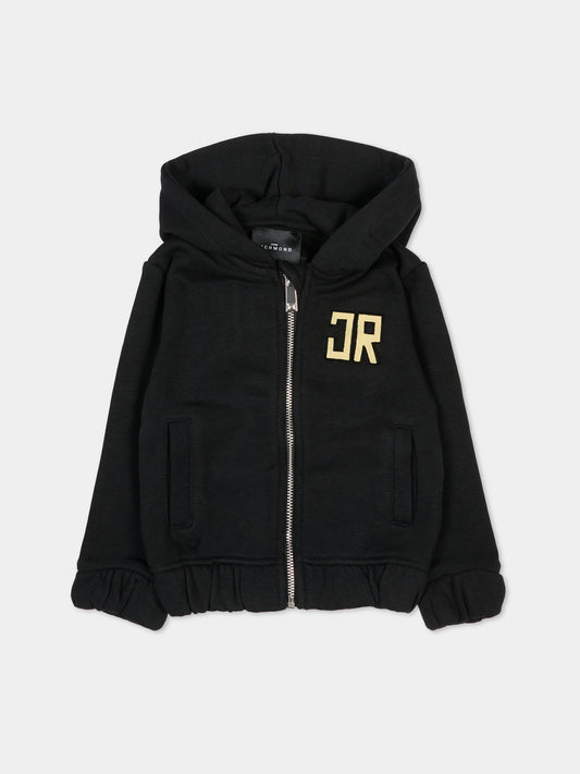 Felpa nera per neonato con logo,Richmond,RIA25086FE BLACK