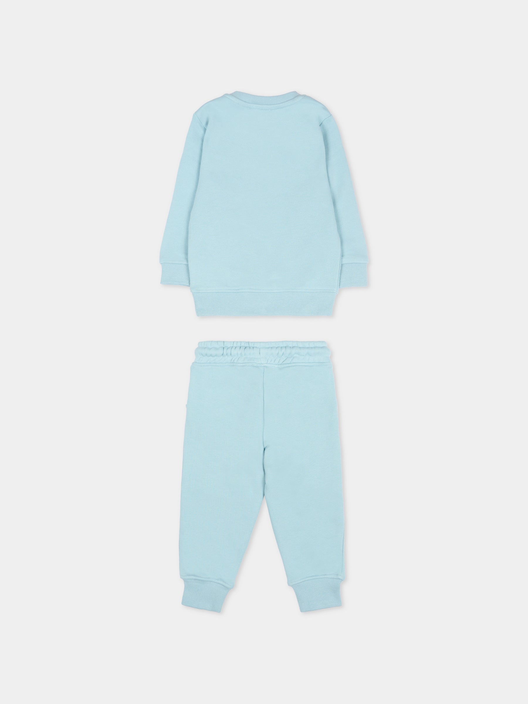 Completo azzurro per neonata con logo,Richmond,RIA25087CF FORGET ME NOT