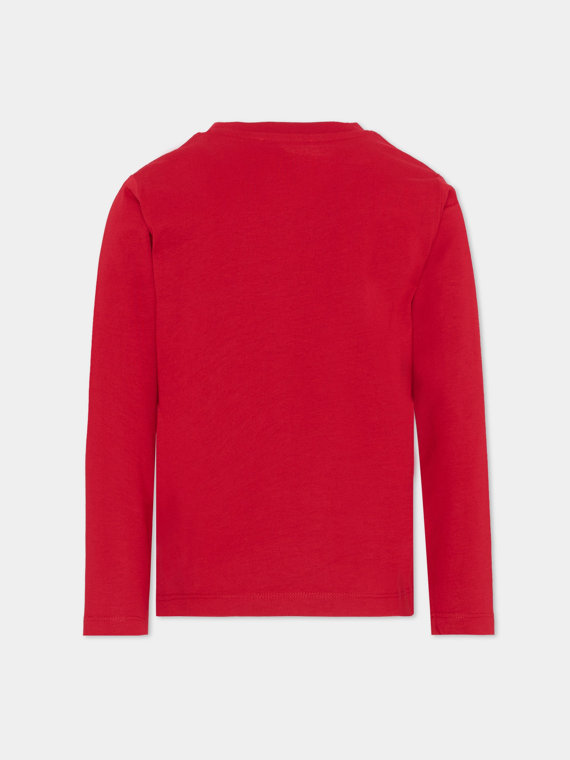 T-shirt rossa per bambino con logo,Trussardi Junior,TBA25015TS EMBOLDENED