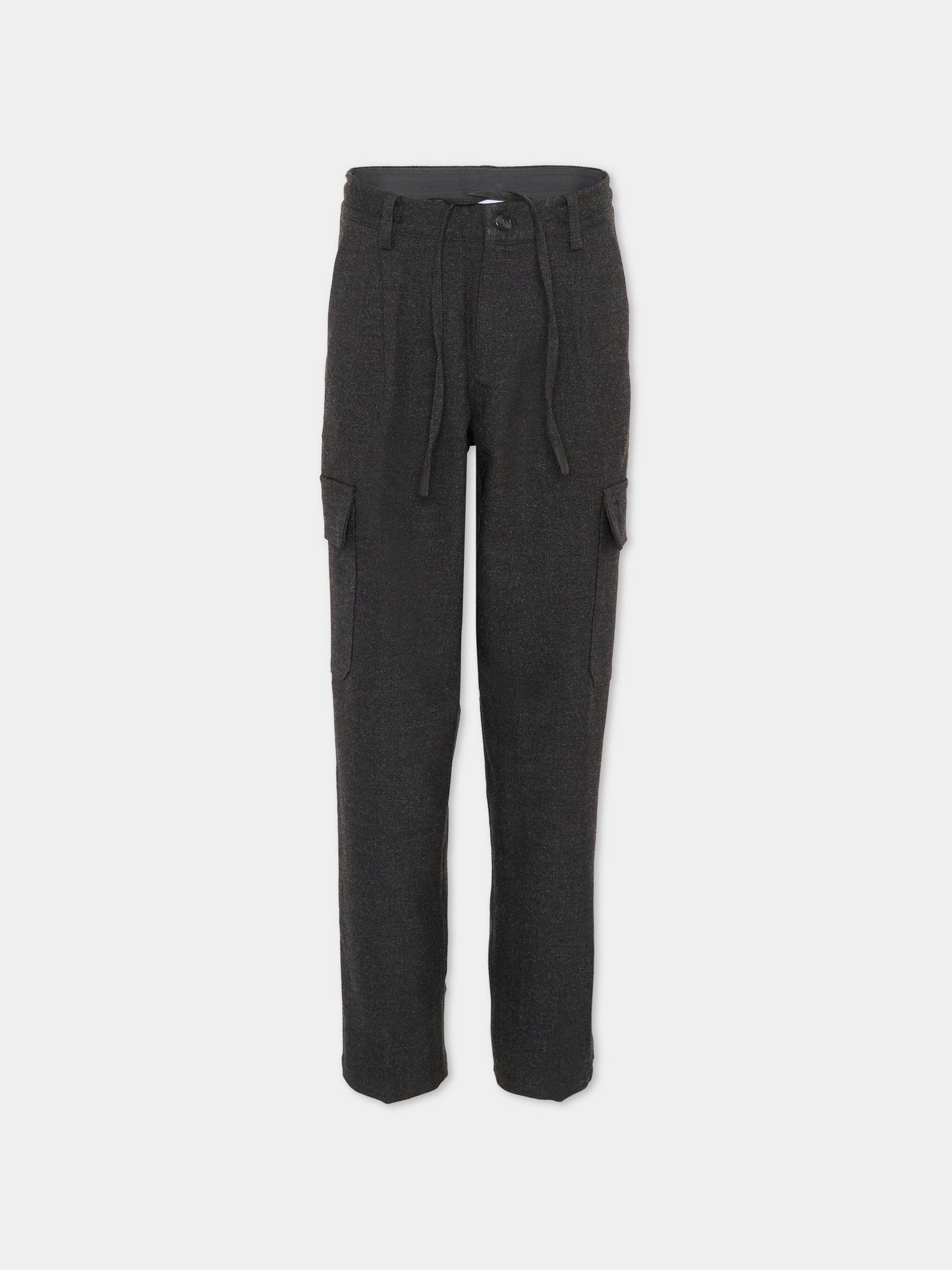 Pantaloni grigi per bambino con logo,Trussardi Junior,TBA25135PA GUNMETAL