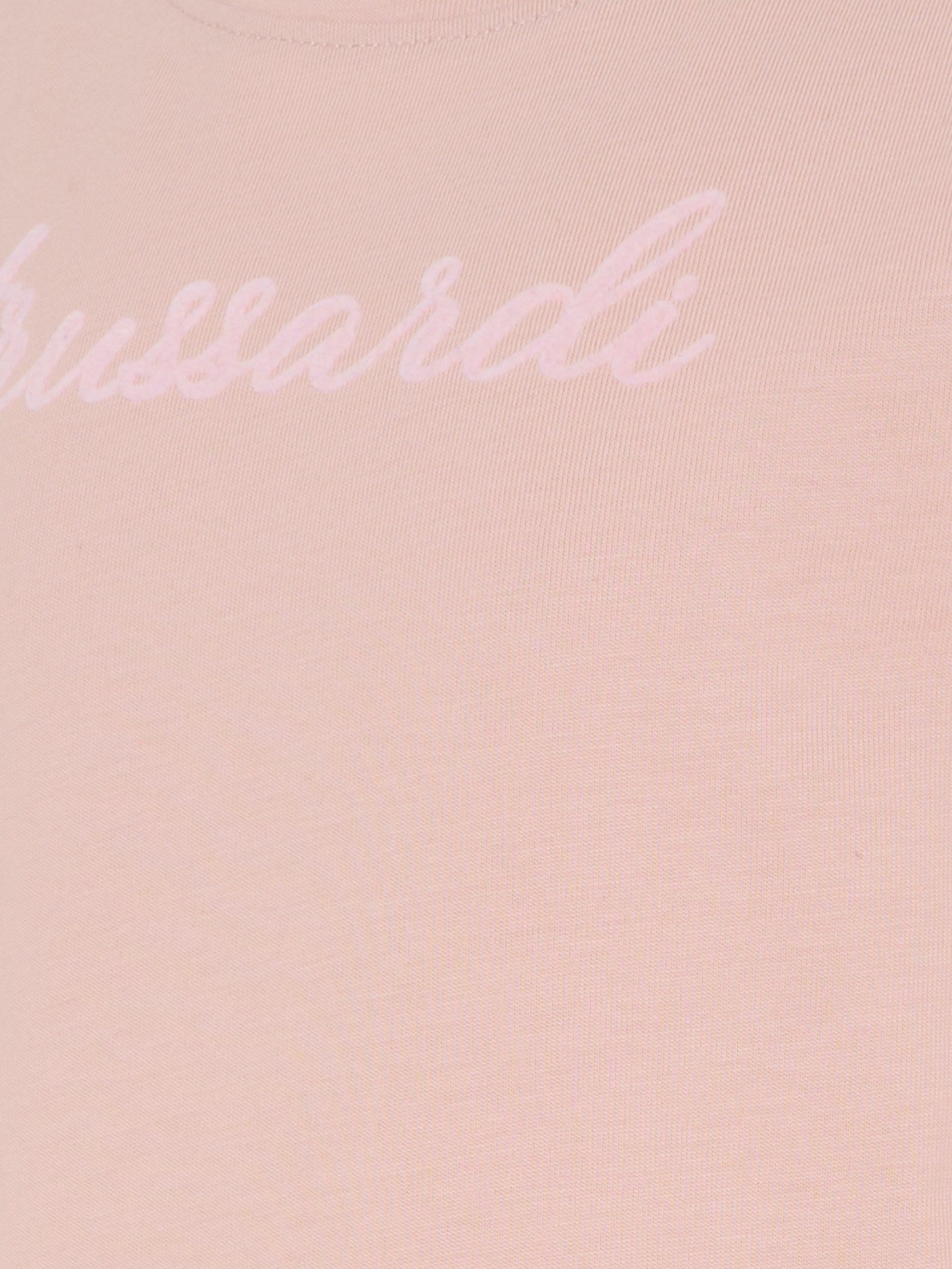 T-shirt rosa per bambina con logo,Trussardi Junior,TGA25002TS ROSE SMOKE