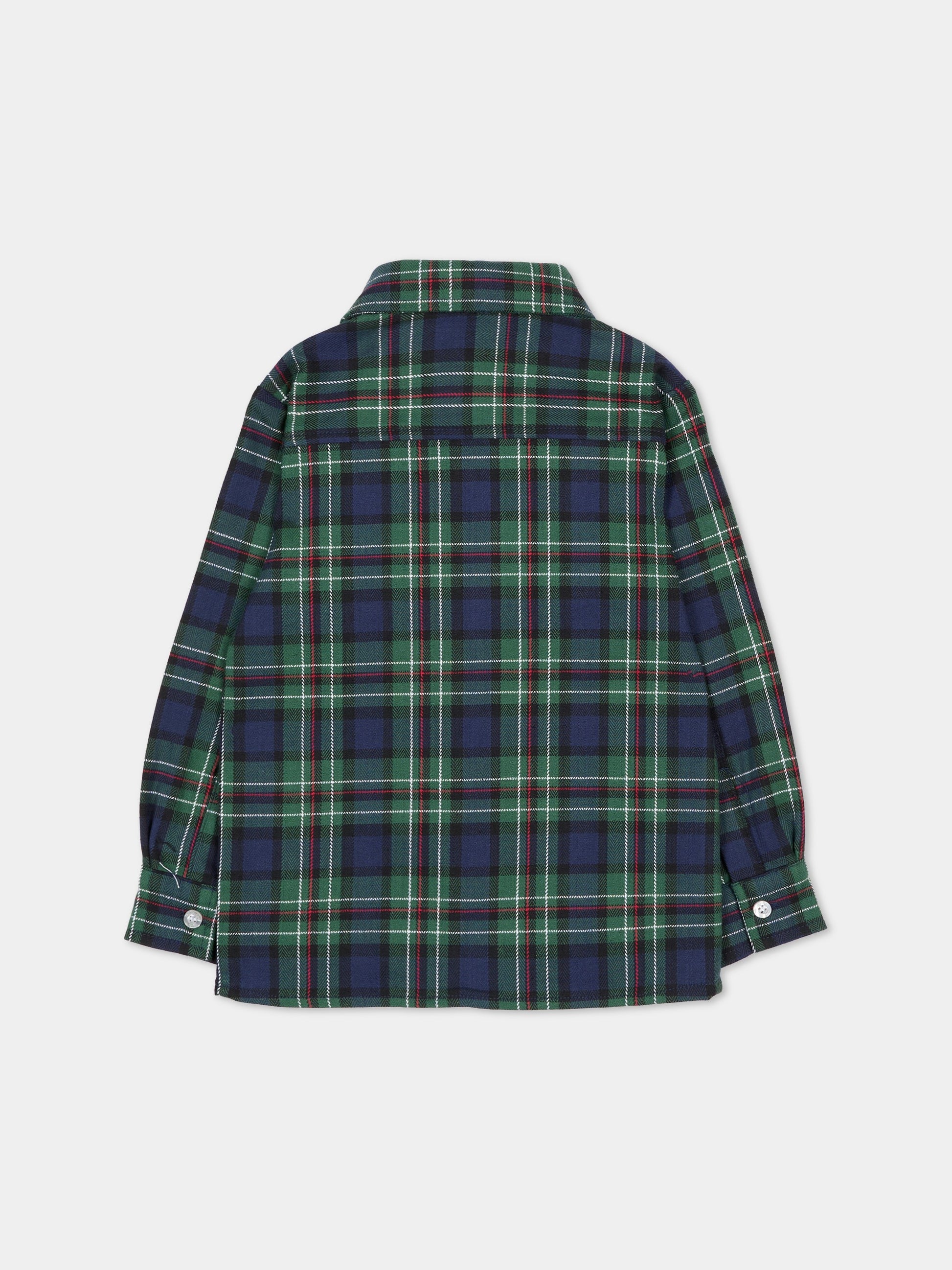 Camicia verde per neonato con logo,Trussardi Junior,TIA25053CA MADRASS