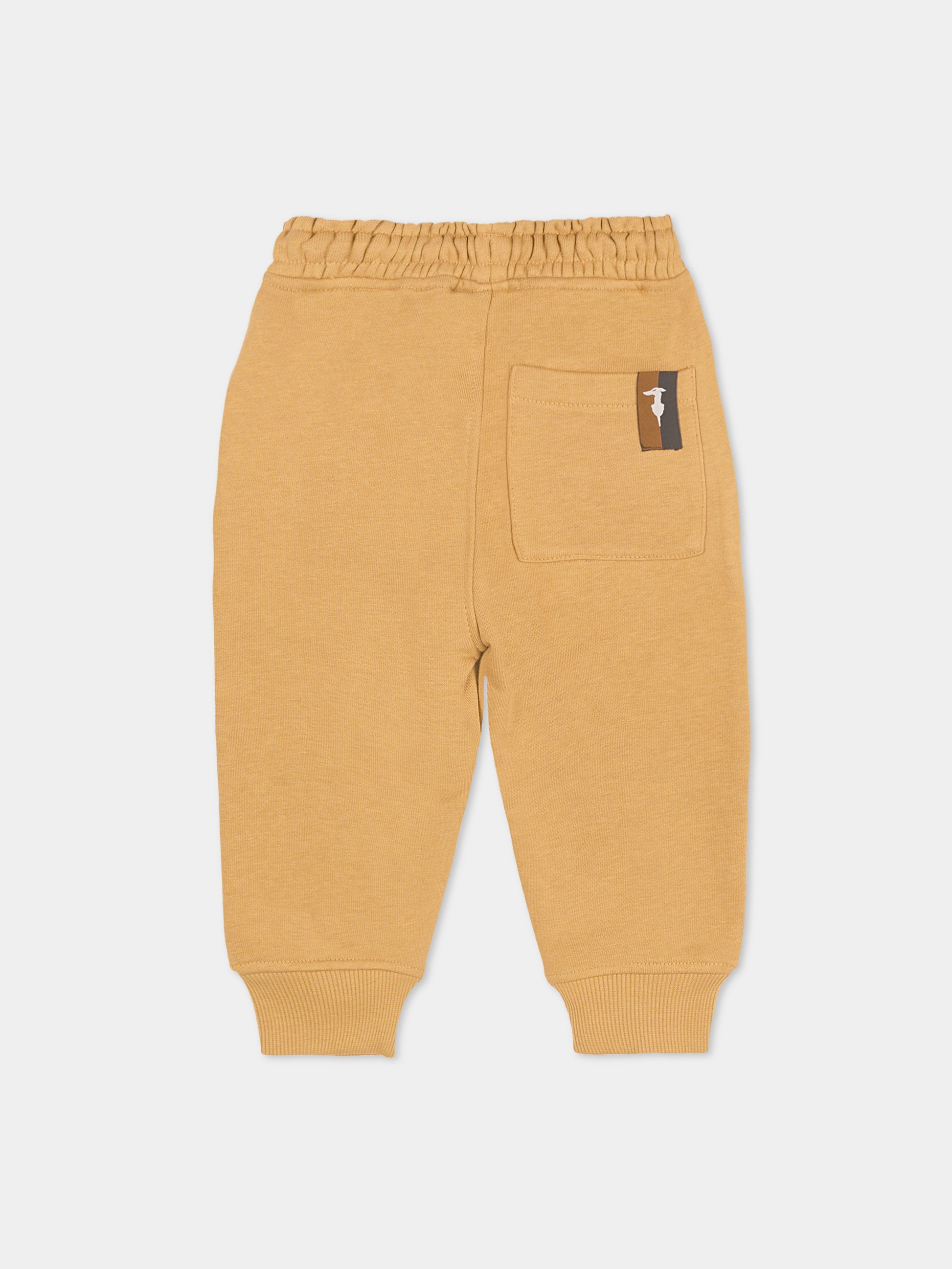 Pantaloni beige per neonato con logo,Trussardi Junior,TIA25074PA APPLE CINNAMON