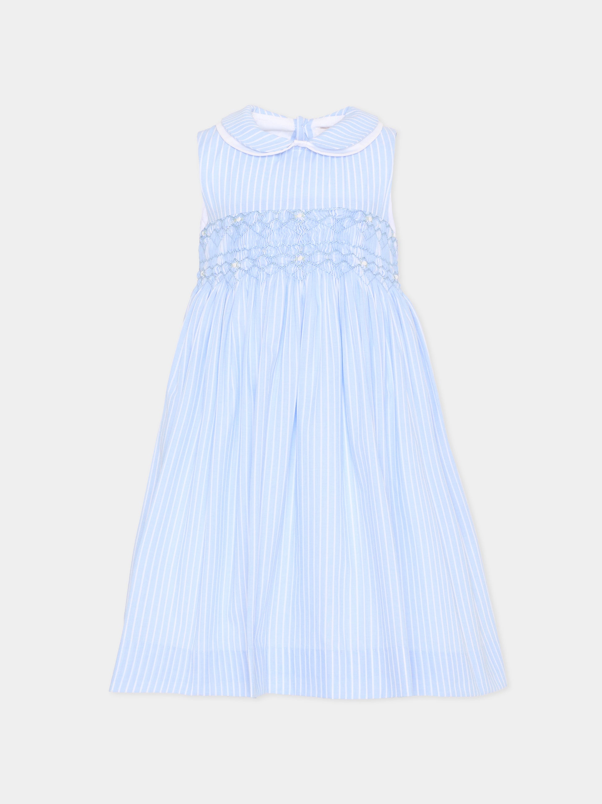 Vestito celeste Maud per bambina,Kidiwi Handmade,36041-TR044