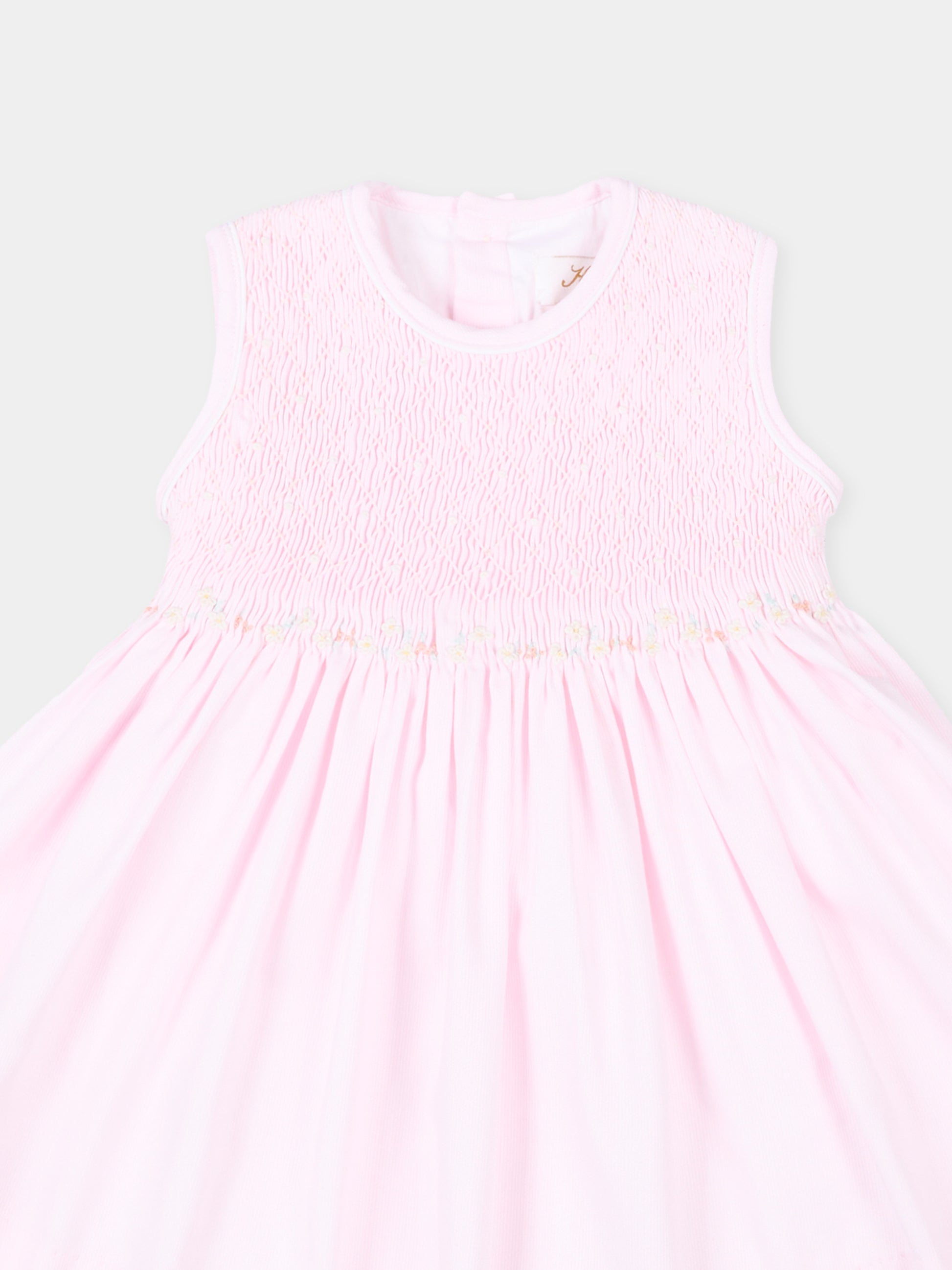 Vestito rosa Emma per neonata,Kidiwi Handmade,36151-TPQ03