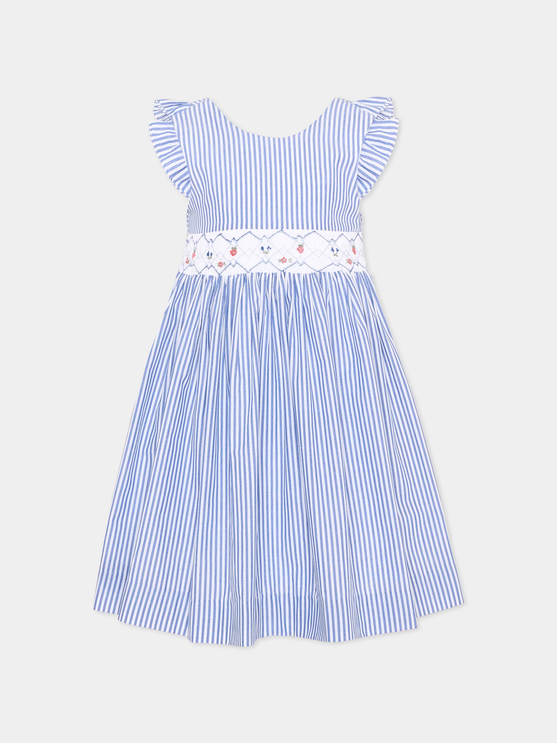 Vestito blu Bégonia per bambina,Kidiwi Handmade,36241-TR043