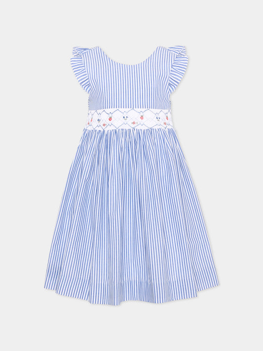 Vestito blu Bégonia per bambina,Kidiwi Handmade,36241-TR043