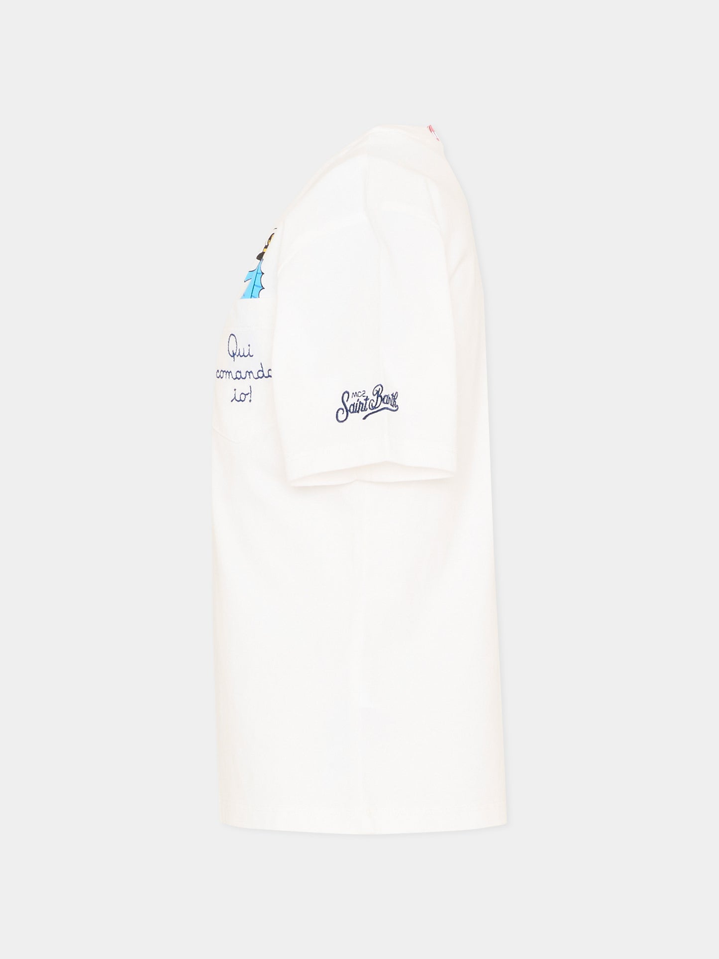 T-shirt bianca  Eddy  per bambino stampa pesce,Mc2 Saint Barth,EDD0001 02004L