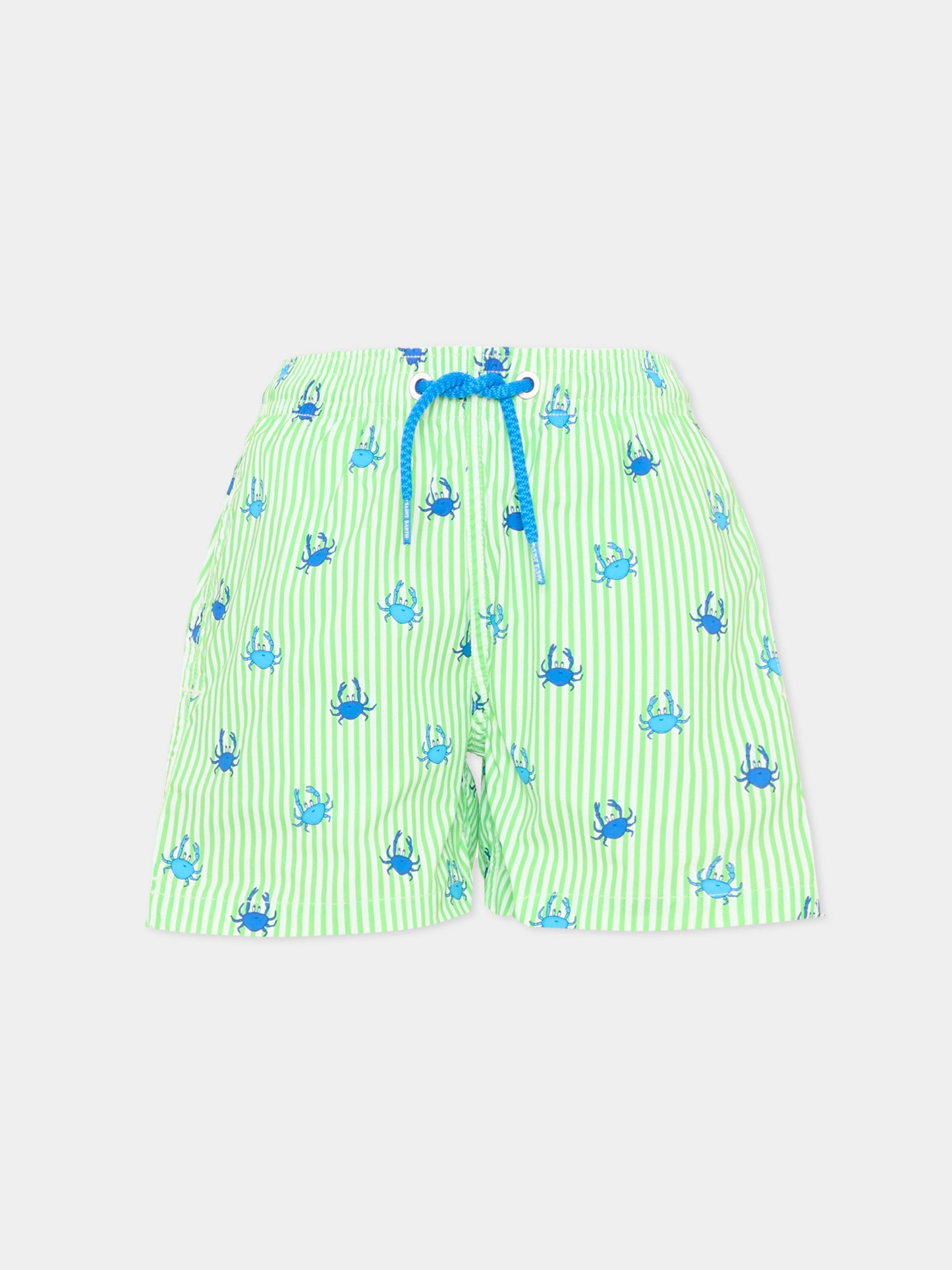 Boxer mare verde Jean Lighting Stretch per bambino con granchi,Mc2 Saint Barth,JEA0022 02101L