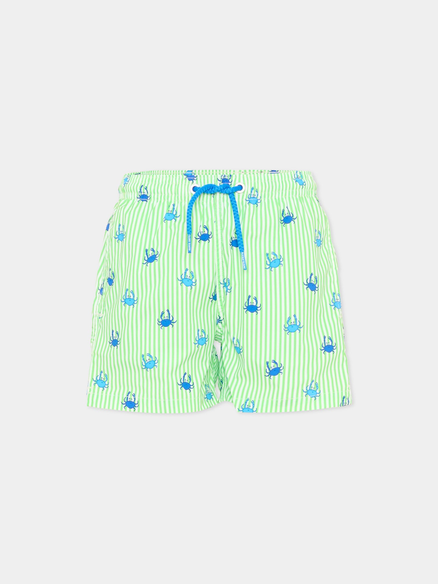 Boxer mare verde Jean Lighting Stretch per bambino con granchi