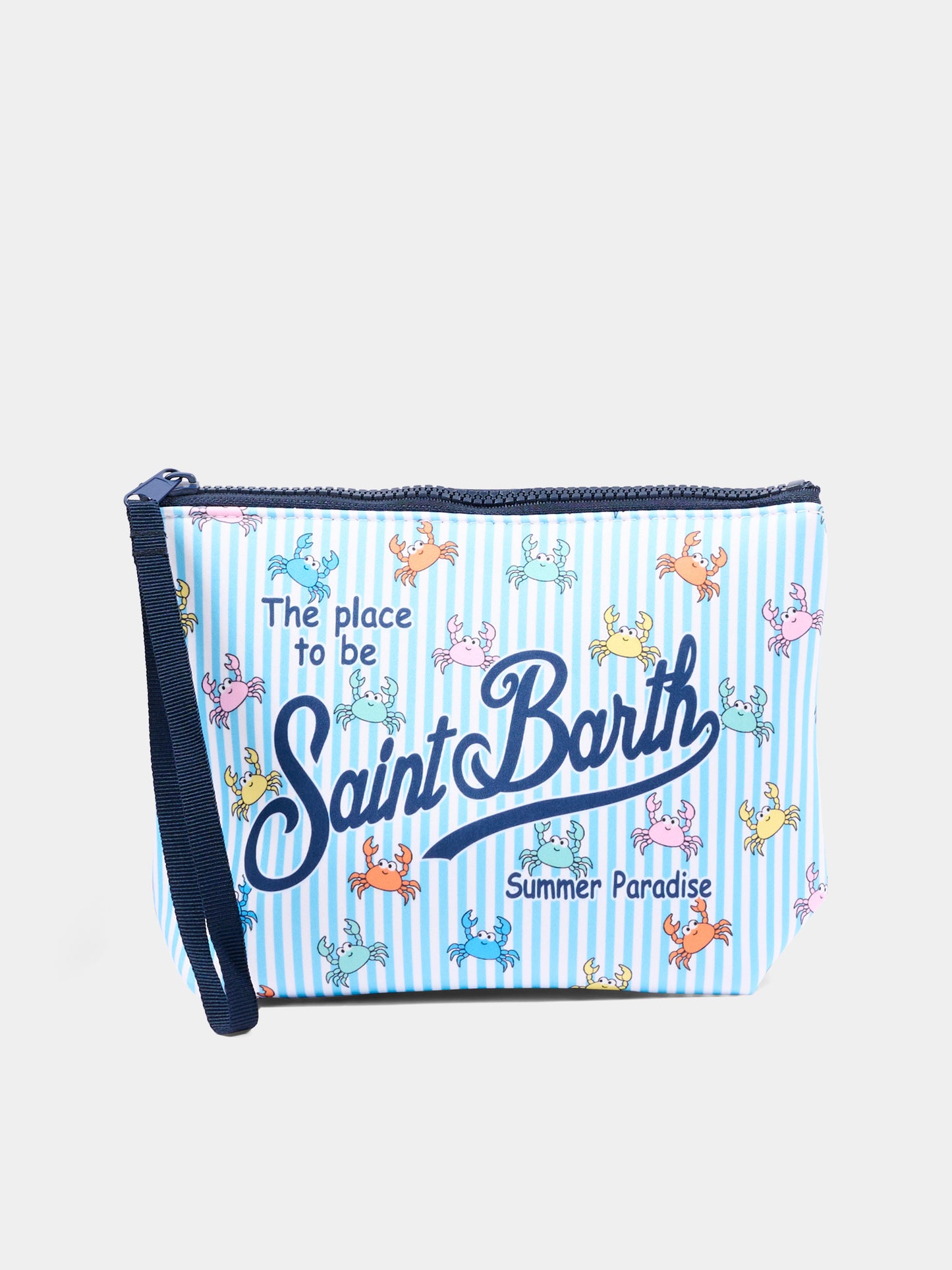 Pochette azzurra Aline per bambini con granchi,Mc2 Saint Barth,ALIN001 01081L