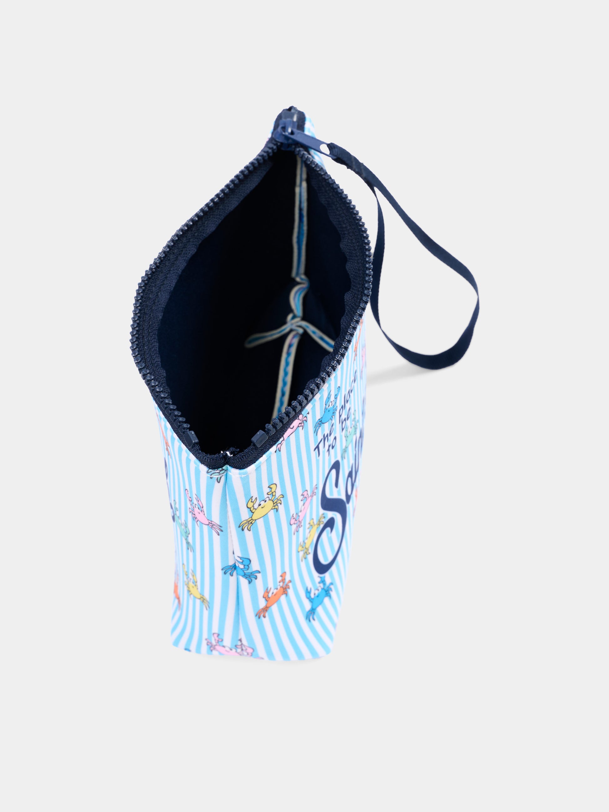 Pochette azzurra Aline per bambini con granchi,Mc2 Saint Barth,ALIN001 01081L