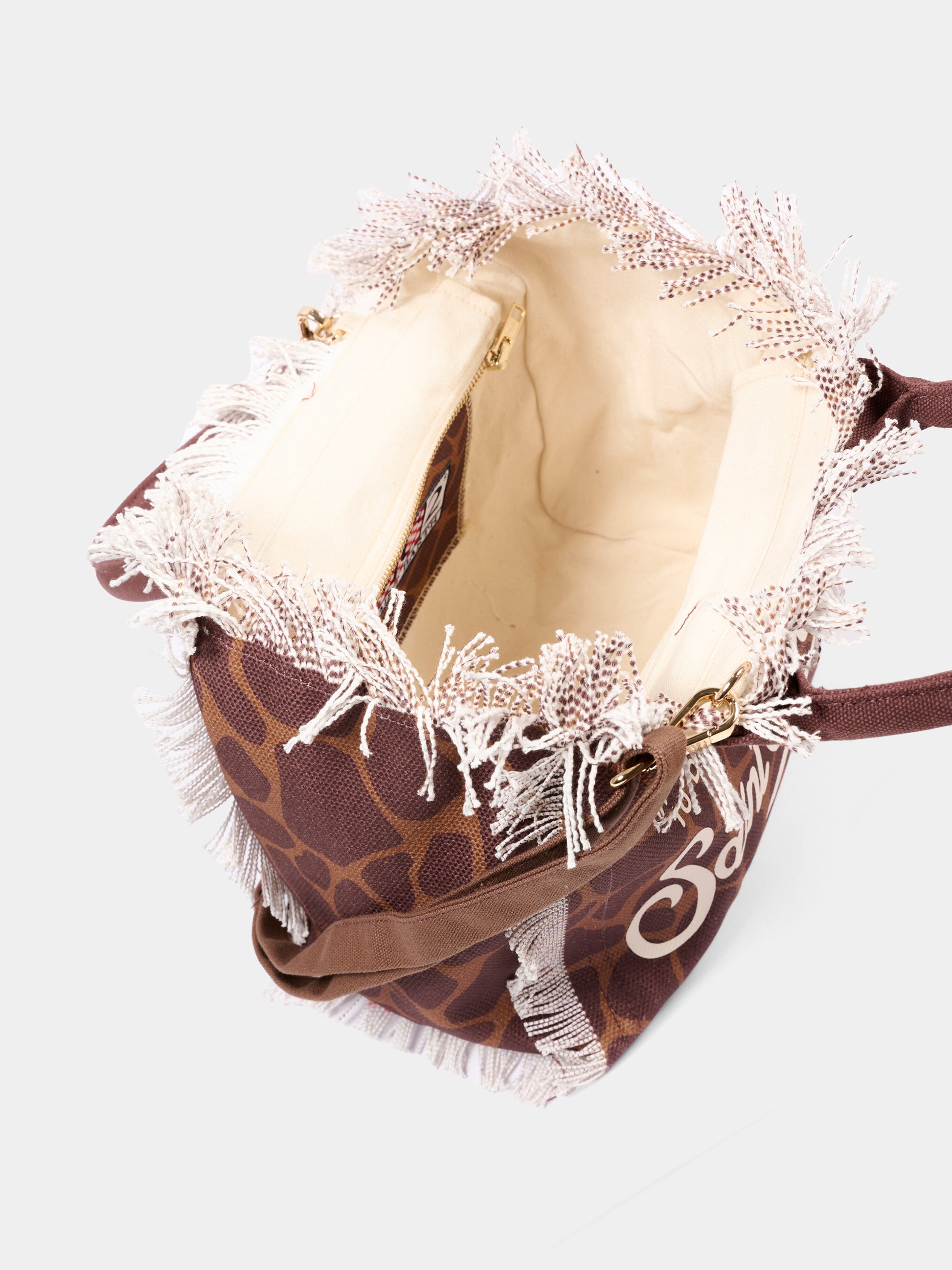 Borsa mare marrone Colette per bambina animalier,Mc2 Saint Barth,COL0001 00900L