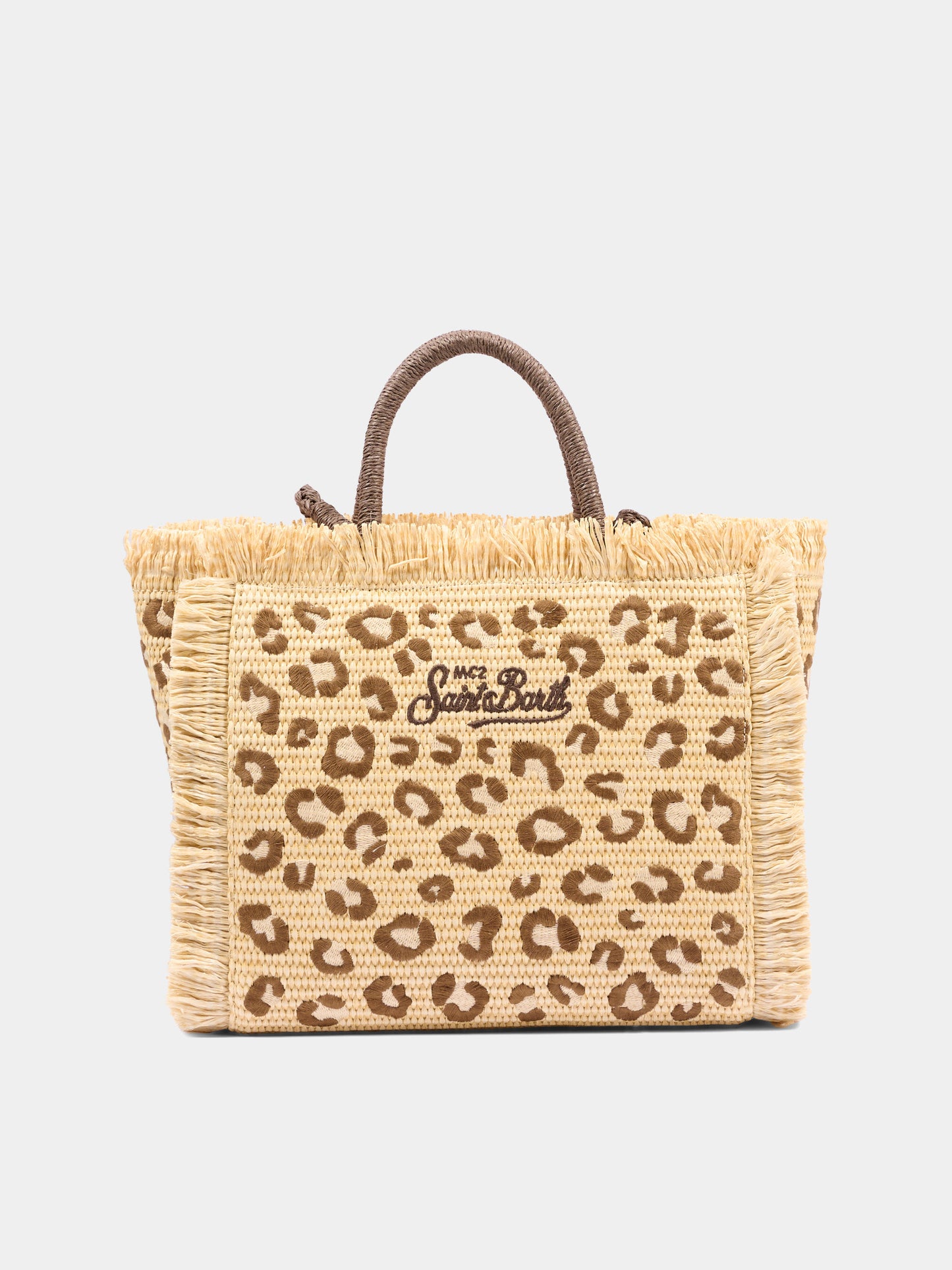 Borsa mare beige Colette Straw per bambina animalier,Mc2 Saint Barth,COL0017 00349L