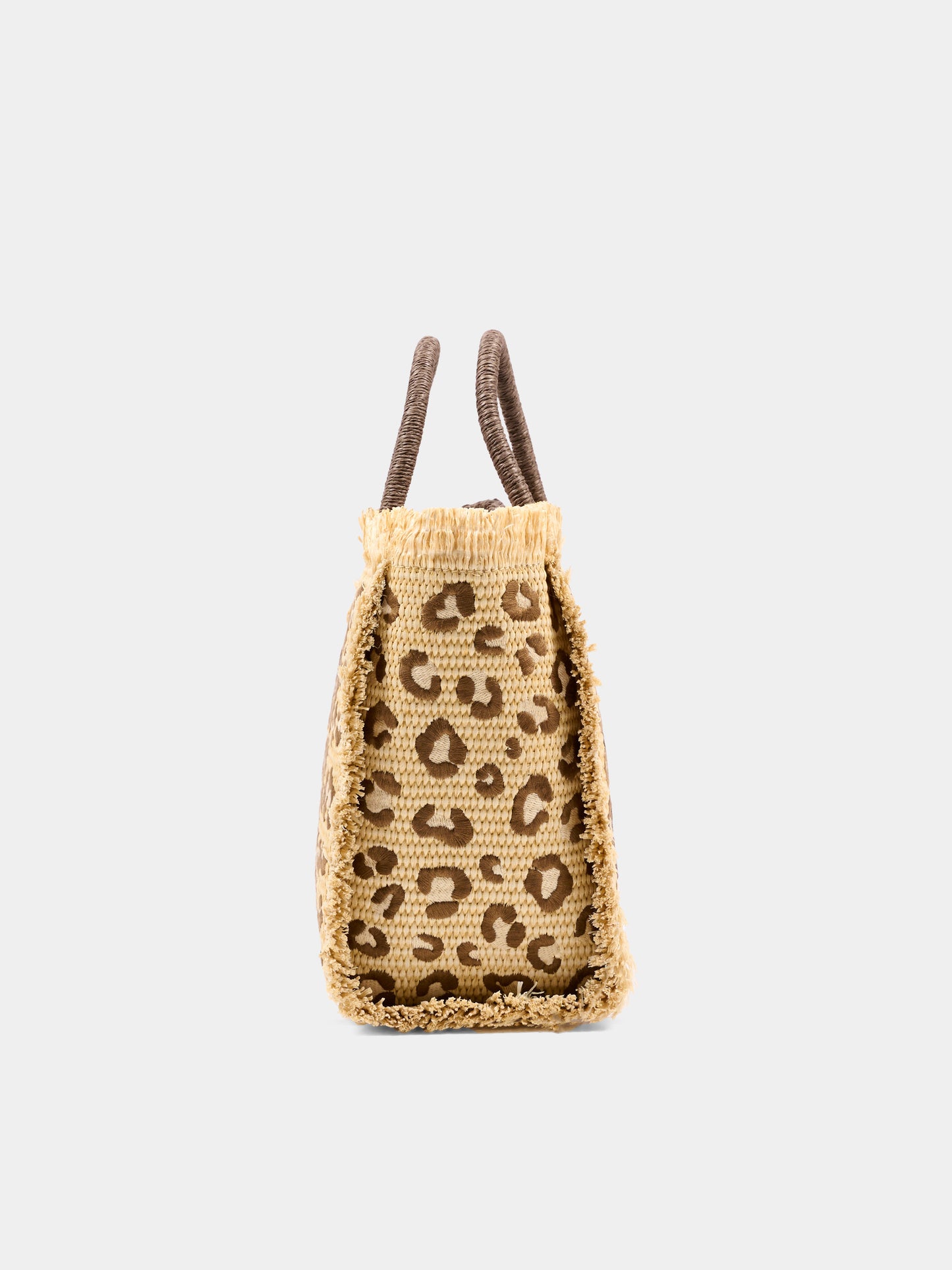 Borsa mare beige Colette Straw per bambina animalier,Mc2 Saint Barth,COL0017 00349L