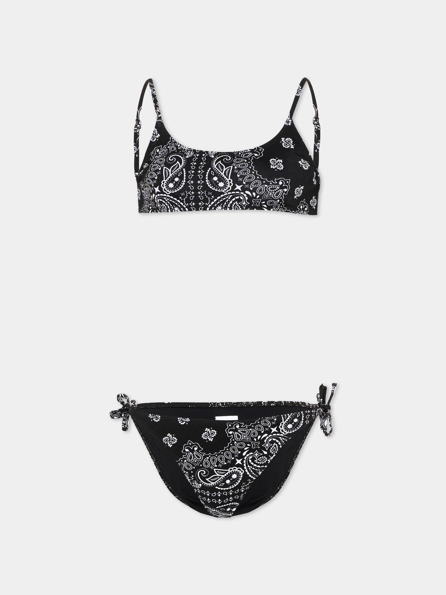 Bikini nero  jaiden bandanna  per bambina