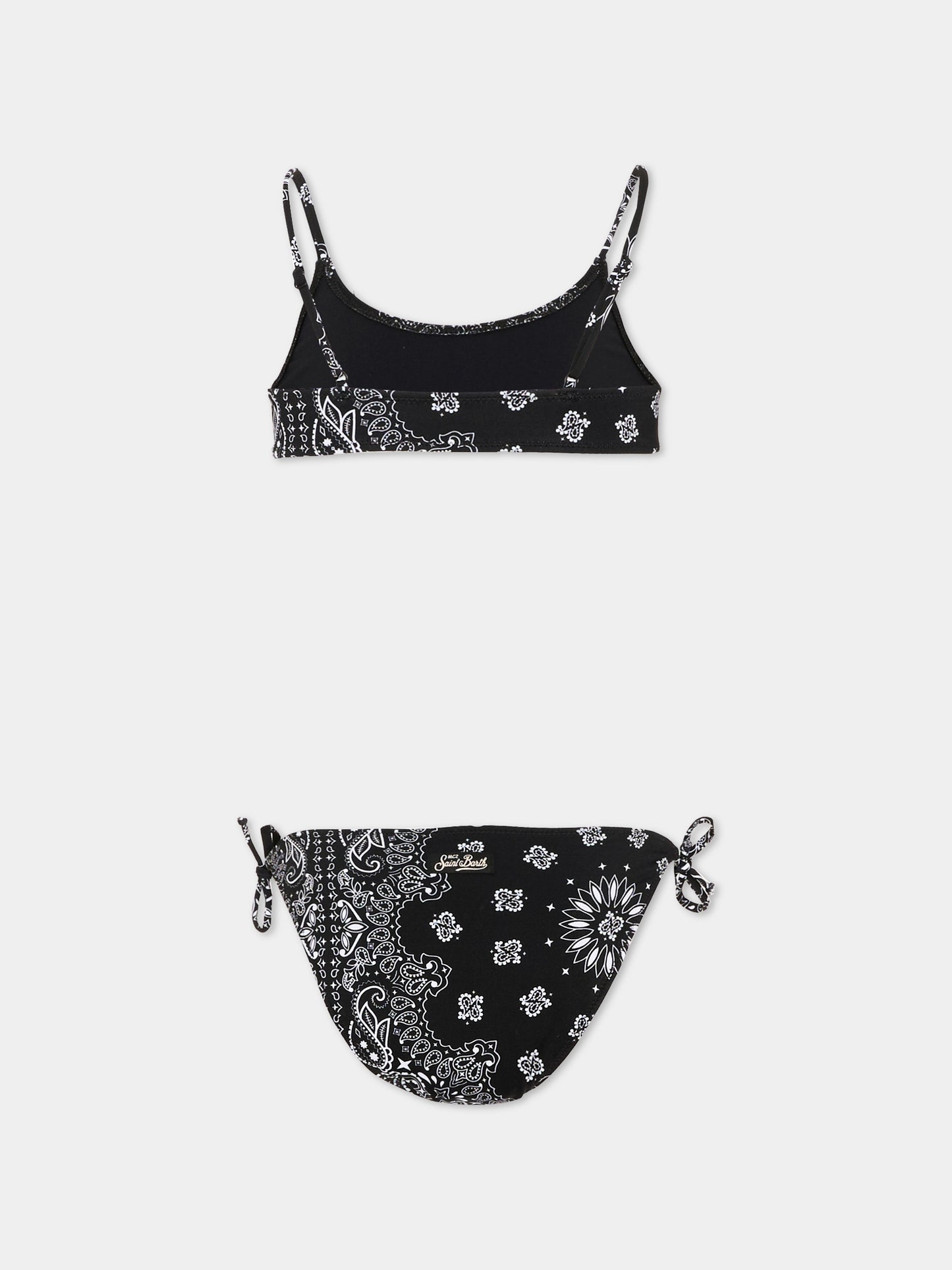 Bikini nero  jaiden bandanna  per bambina