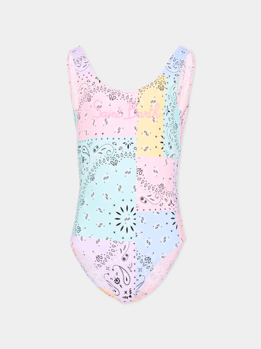 Costume multicolor Cara per bambina con stampa bandana,Mc2 Saint Barth,CARA001 03517L