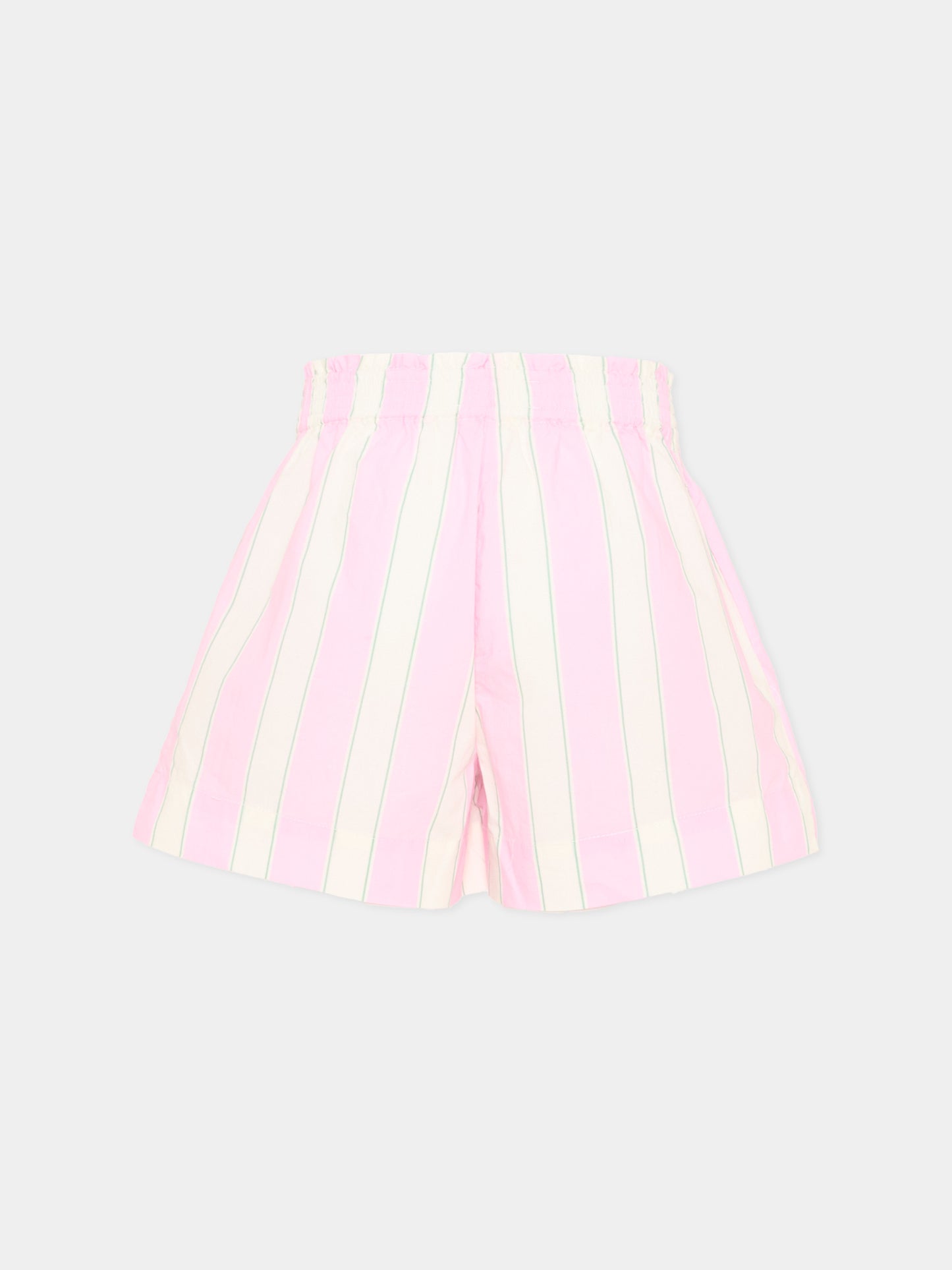 Shorts rosa Meave Jr per bambina a righe,Mc2 Saint Barth,MEA001 00897L