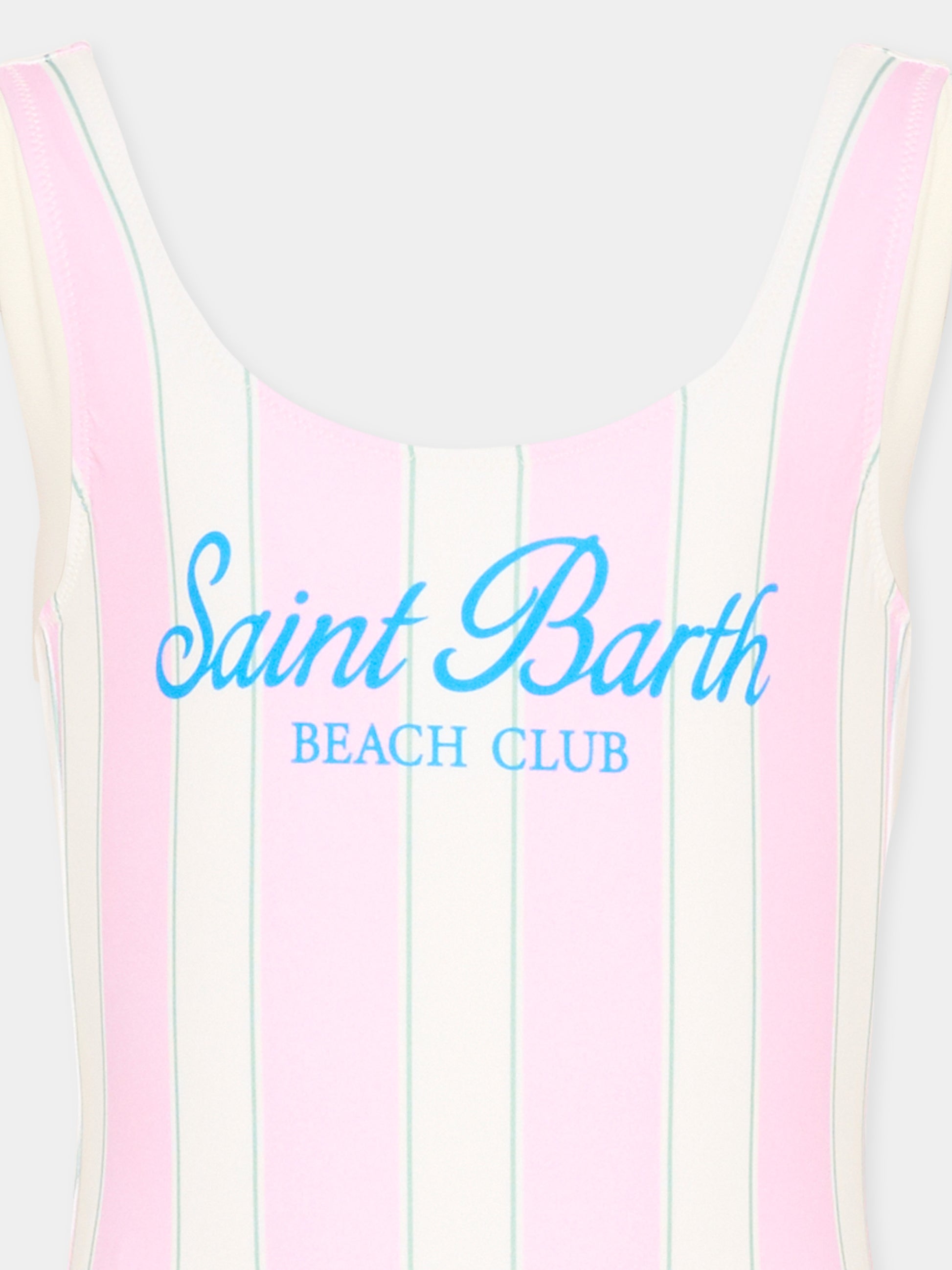 Costume intero rosa  cara  per bambina a righe,Mc2 Saint Barth,CARA001 01129L