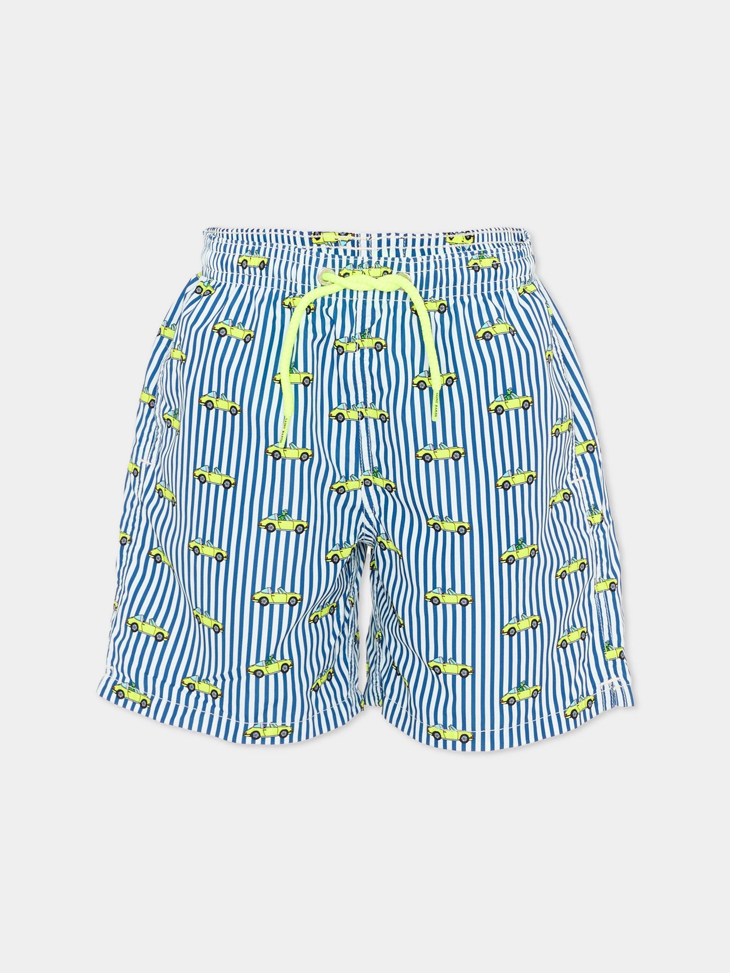 Boxer mare blu Jean Lighting per bambino con macchinine,Mc2 Saint Barth,JEA0004 02519L