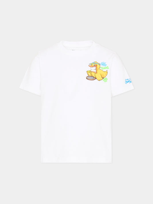 T-shirt bianca  portland jr  per bambino,Mc2 Saint Barth,PRL0001 03893L