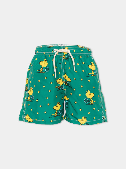 Boxer mare verde Jean Lighting per bambino con Peanuts,Mc2 Saint Barth,JEA0004 01072L