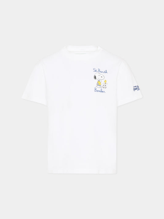 T-shirt bianca per bambino con Snoopy,Mc2 Saint Barth,PRL0001 02650L