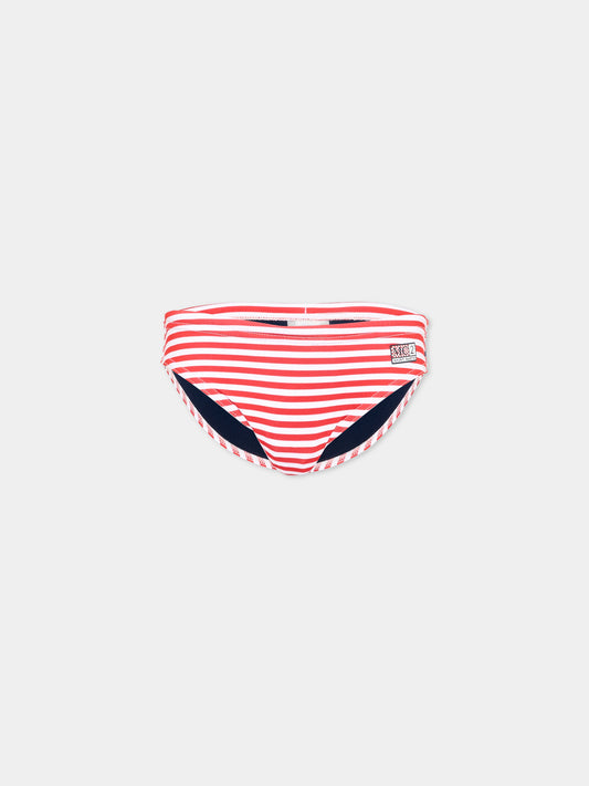 Slip mare rosso Billy per bambino a righe,Mc2 Saint Barth,BIL0001 04133L