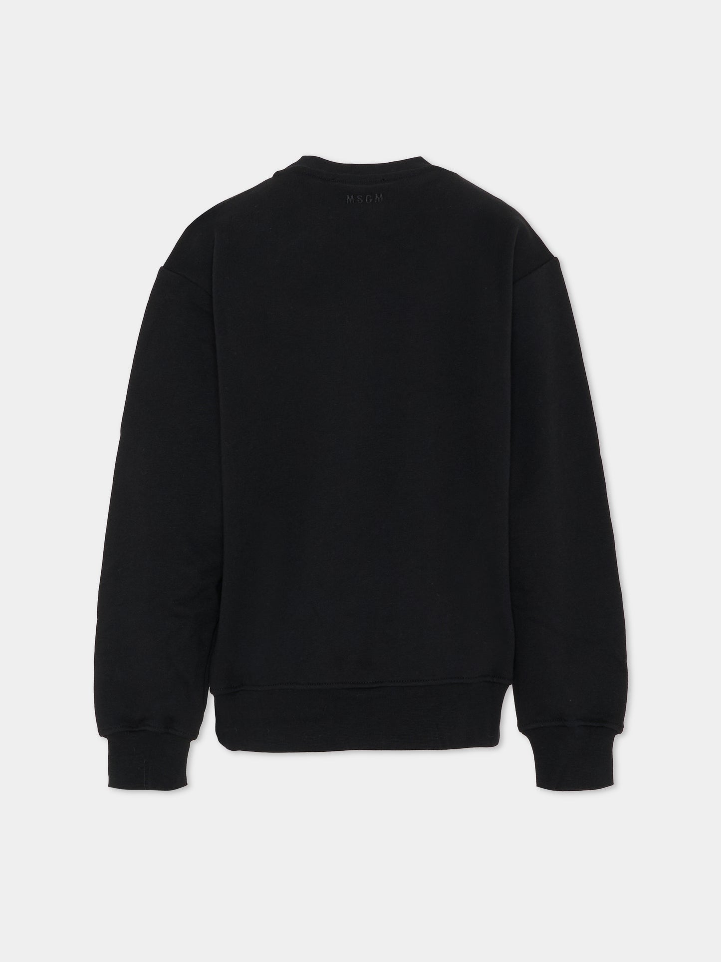 Felpa nera per bambino con logo,Msgm Kids,F5MSJBSW226 110